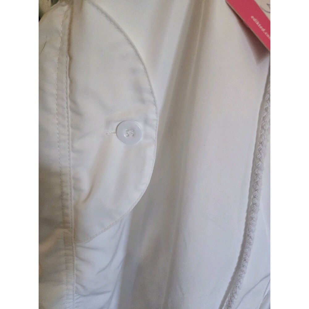 White Baggy Cargo Pants By Edikted, Wide Leg Draw String, M/L, NWT - Picture 8 of 9